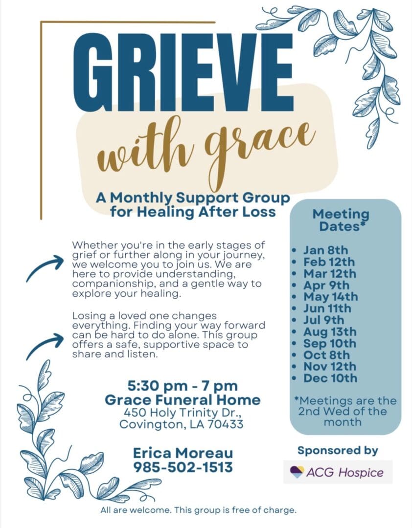 Grieve with grace support group 